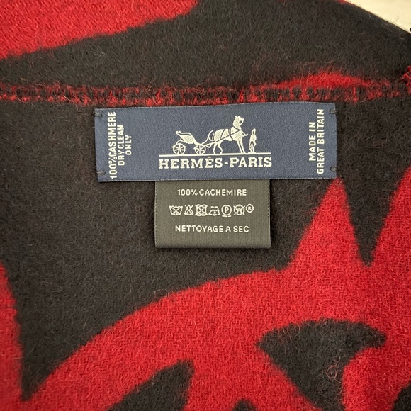 SOLD OUT HERMES Cashmere Boucles EY Camails Muffler Mrine Bordoux - Picture 5 of 6